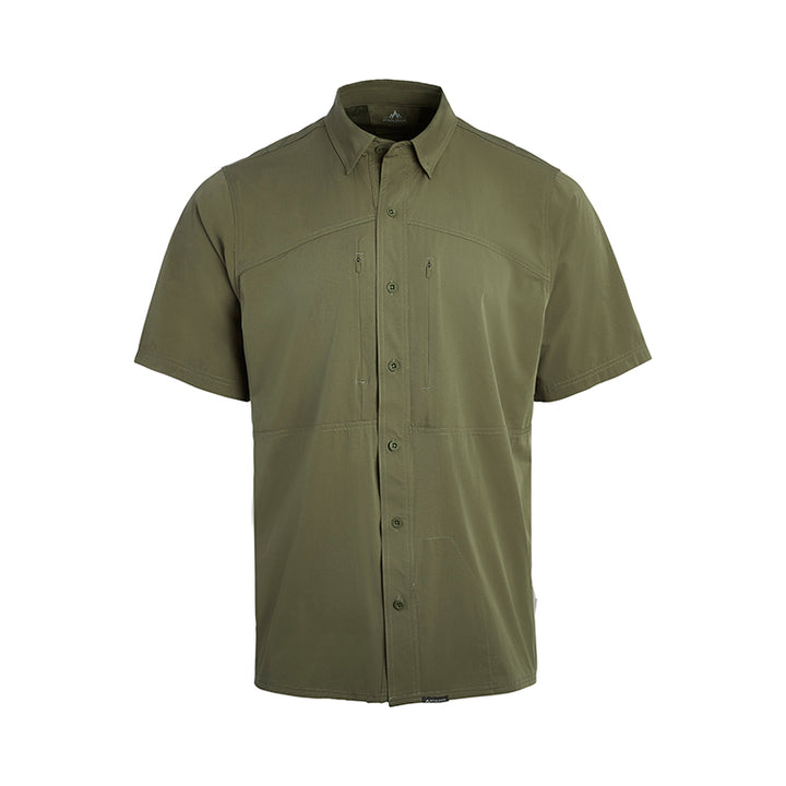 Pnuma Outdoors Shooter Shirt Short Sleeve, Savage Green Color XL SS-SS-SG-XL