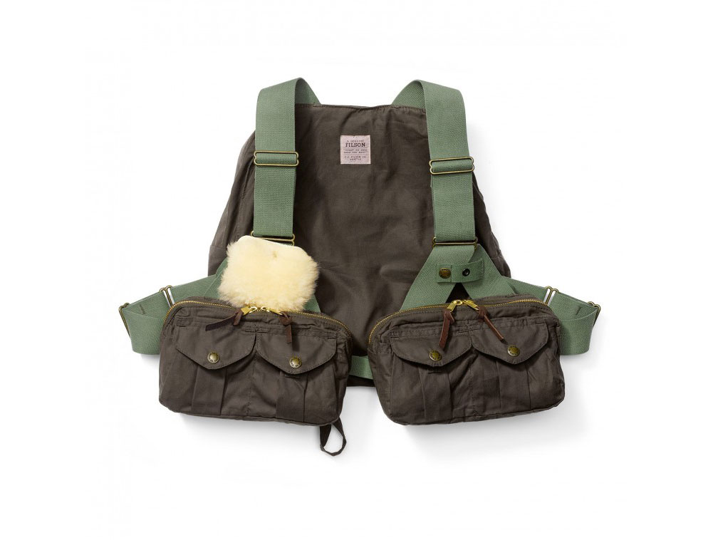 Filson Foul Weather Fly Fishing Vest Otter Green Reg 16002