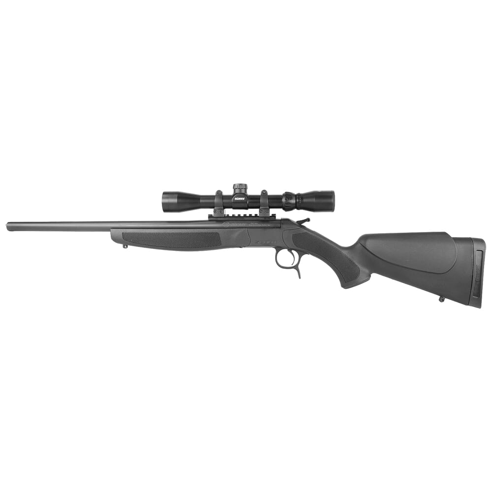 CVA Scoped Scout .243 Win 20" 1:10" Bbl Blued/Black Single Shot Rifle w/Mounted KONUS Scope CR4816SC