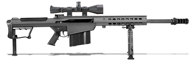 Barrett M107A1 Black 20&quot; Leupold Mark 4 M1 and Rings 14016