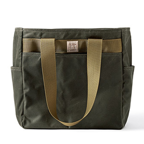 Dark Otter Green Tin Cloth Tote FIL-70111-OT
