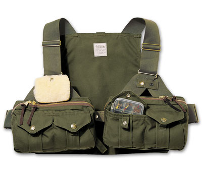 Filson Green Fly Fishing Strap Vest 16003