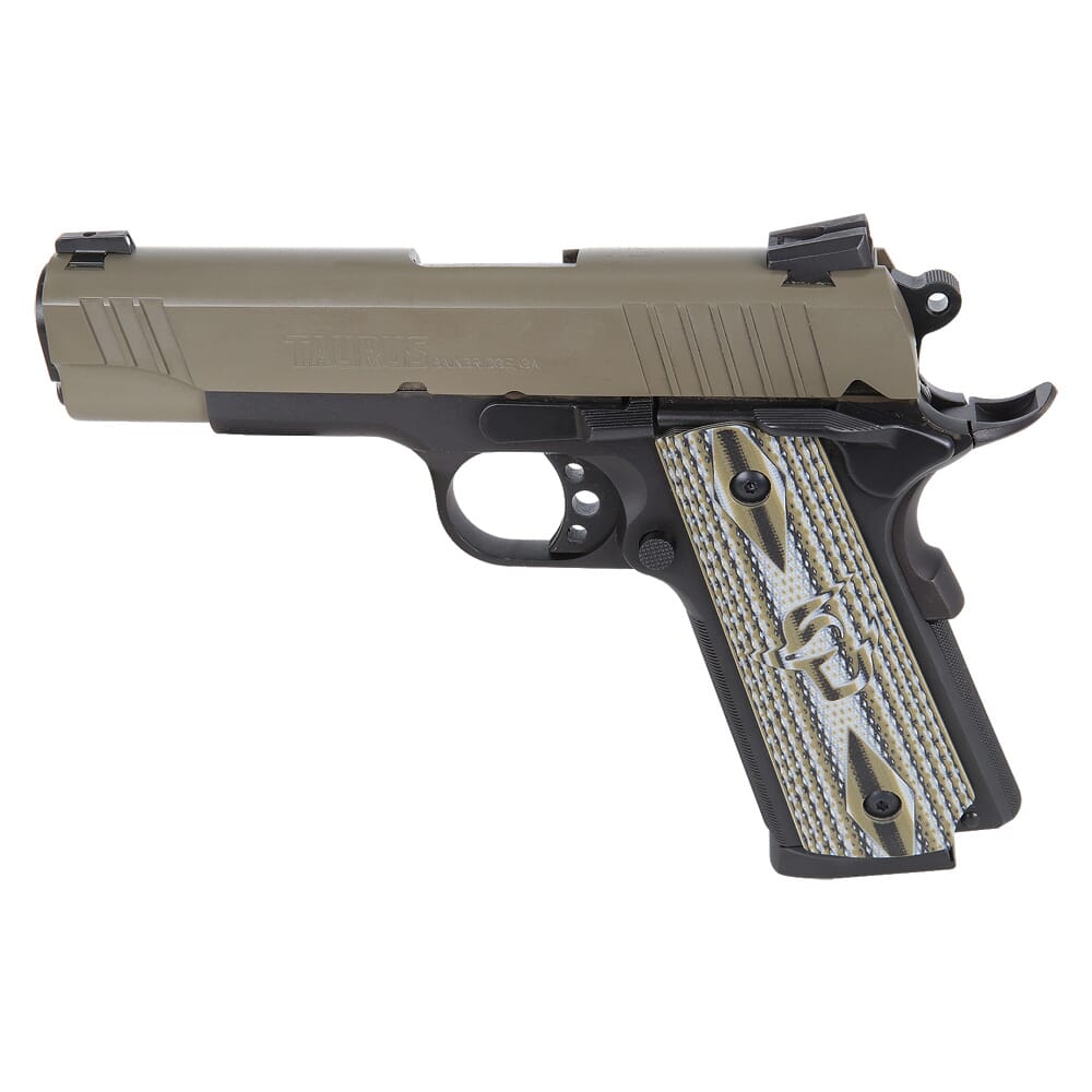 Taurus PT1911 Commander .45 ACP Bk Cerakote Sand VZ Grip 5" Pistol w/(1)8rd Mag 1-191101COMS-VZ