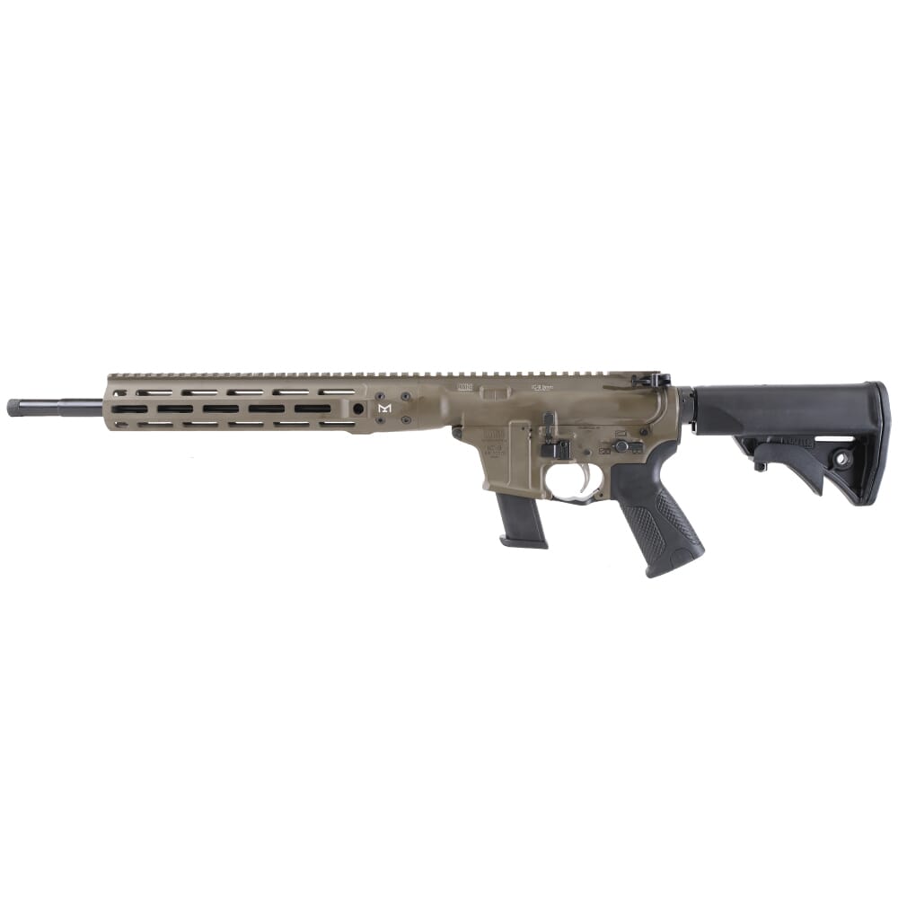 LWRC IC-9 Carbine 9mm 16" 1:10" 1/2x28 Bbl Patriot Brown Rifle ICR9PBC16