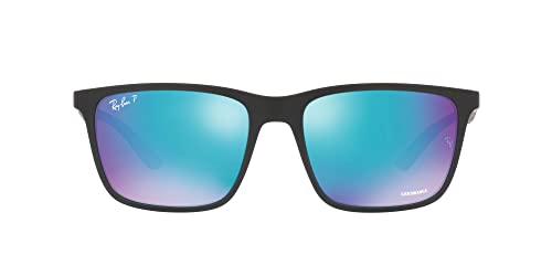 Ray-Ban  Matte Black Green Mirror Blu Polar 0RB4385-601SA158