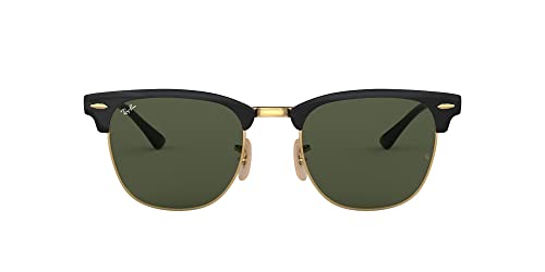 Ray-Ban Clubmaster Metal Black on Arista G-15 Green 0RB3716-18751