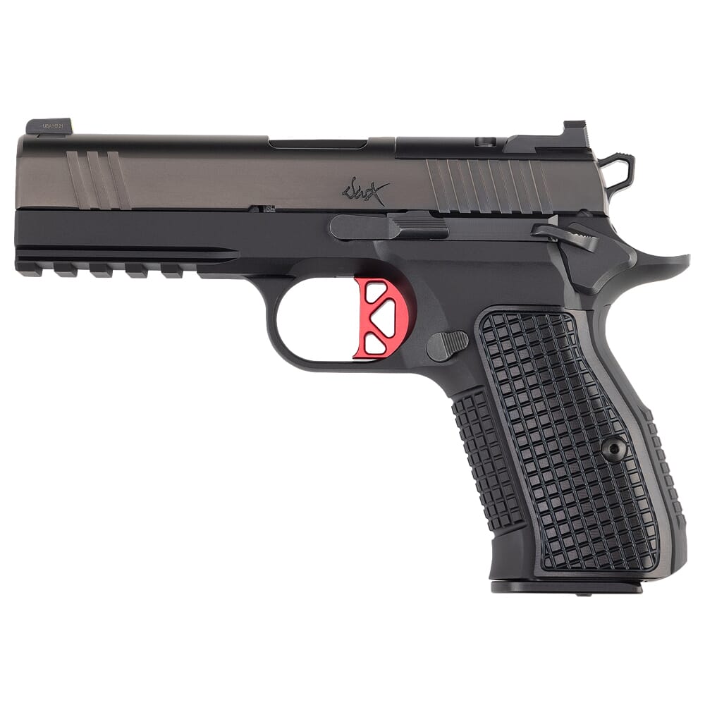 Dan Wesson DWX 9mm 4" Bbl 10rd Compact Optic Ready Pistol w/Tritium Front/Fixed Rear Sight, 1913 Pic Rail, Aggressive Grip Checkering 92113