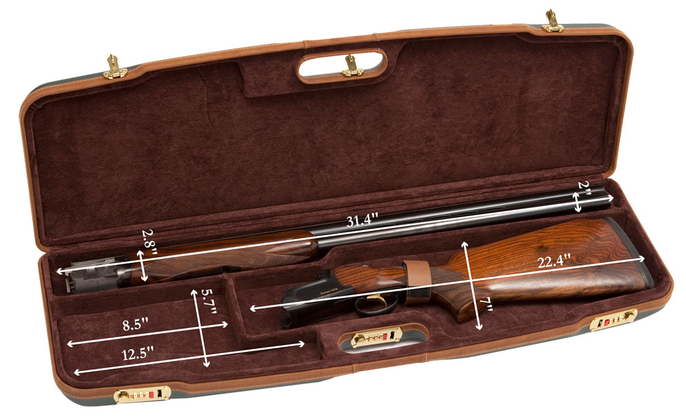 Negrini One Shotgun 31-3/8" Green/Brown Case 1608LX/4719