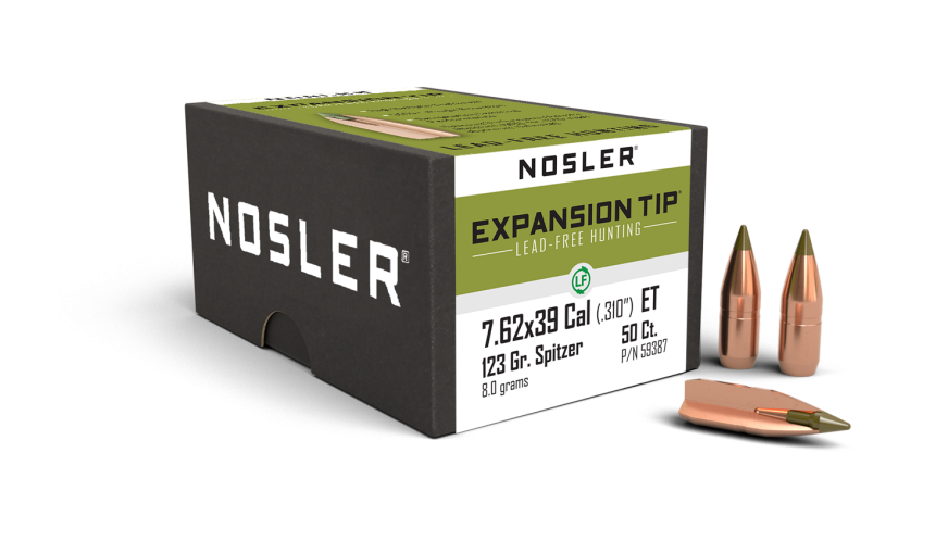 Nosler E-Tip ET - 7.62x39 123g SP BAND .640 (50ct, M/P of 3) Bullets 59387