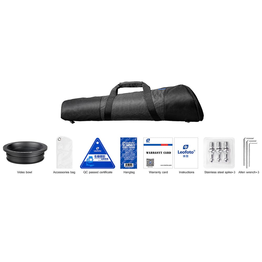 Leofoto LM Series LM-323C Tripod w/75mm Video Bowl & Bag LM-323C