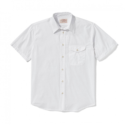 Filson Filson'S S/S Feather Cloth Shirt White M FCO-004263 FIL-10807-White-M|FIL-10807-White-M