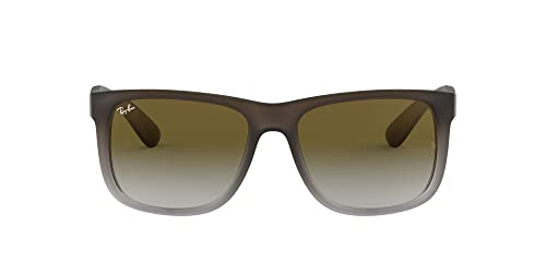 Ray-Ban Justin Rubber Brown on Grey Light Grey Gradient Green 0RB4165-8547Z55