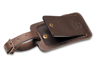 Filson Brown Leather Luggage Tag FIL-70219-BR
