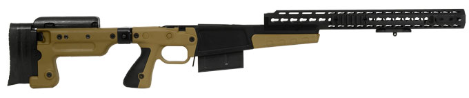 Accuracy International AX Chassis Long Action 338 CIP M700 Dark Earth, Pistol Grip, Folding Stock, 1 25205AIDE