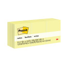 Post-it® Notes 653, 1 3/8 in x 1 7/8 in, Canary Yellow