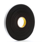 3M™ Vinyl Foam Tape 4516, Black, 1 in x 36 yd, 62 mil, 9 rolls per case