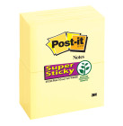 Post-it® Super Sticky Notes 655-12SSCY, 3 in x 5 in (76 mm x 127 mm)
Canary Yellow, 12 pk, 90 sh per pad