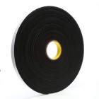 3M™ Vinyl Foam Tape 4508, Black, 1 in x 36 yd, 125 mil, 9 rolls per case