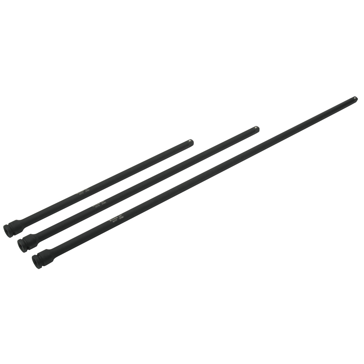 42173 | 3 pc. 1/2 in. Drive Extra-Long Impact Extension Bar Set