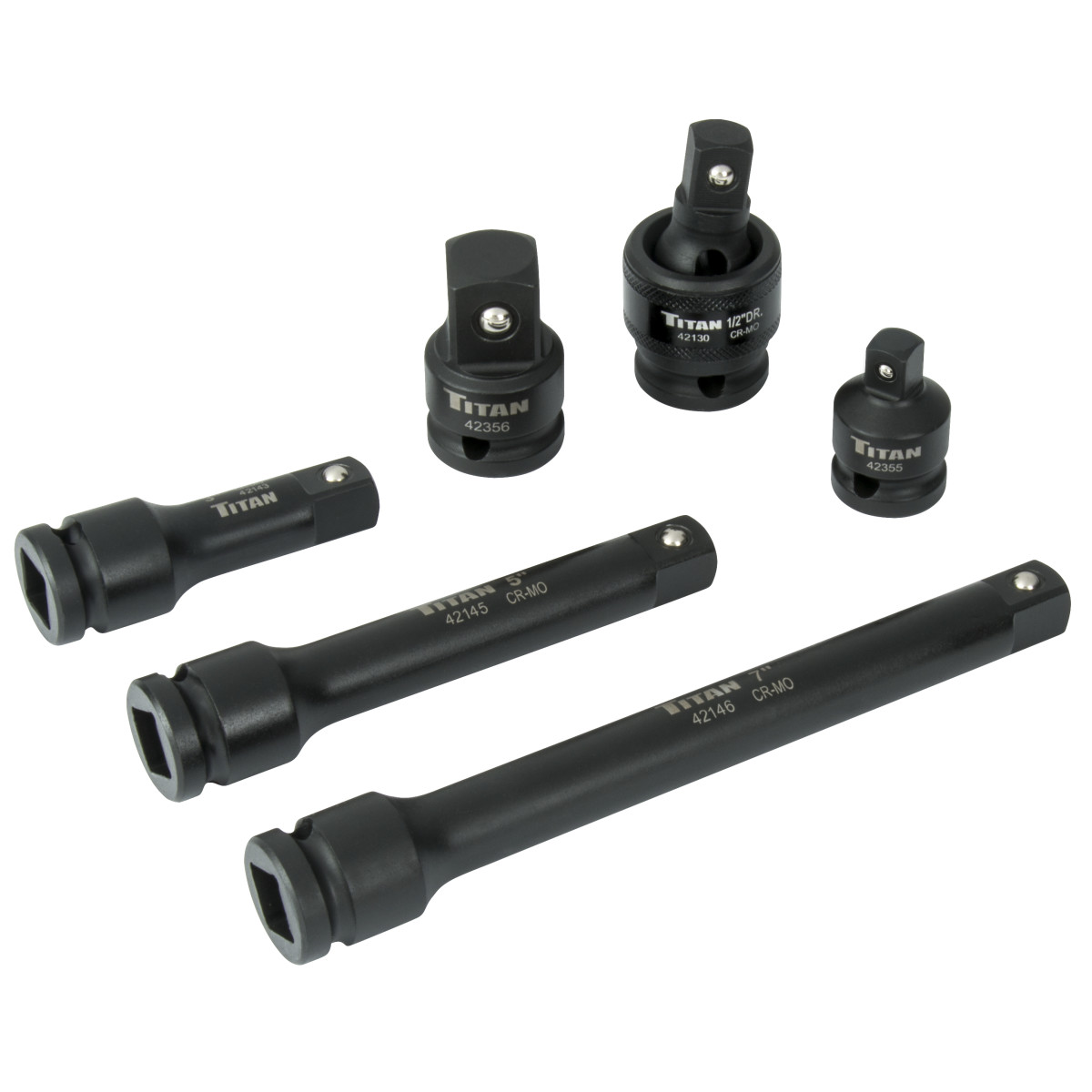 42100 | 6 pc. 1/2 in. Drive Impact Socket Accessory Set