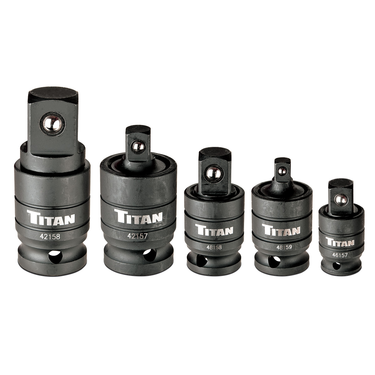 16150 | 5 pc. Pin-Free Locking Universal Joint Impact Adapter Set