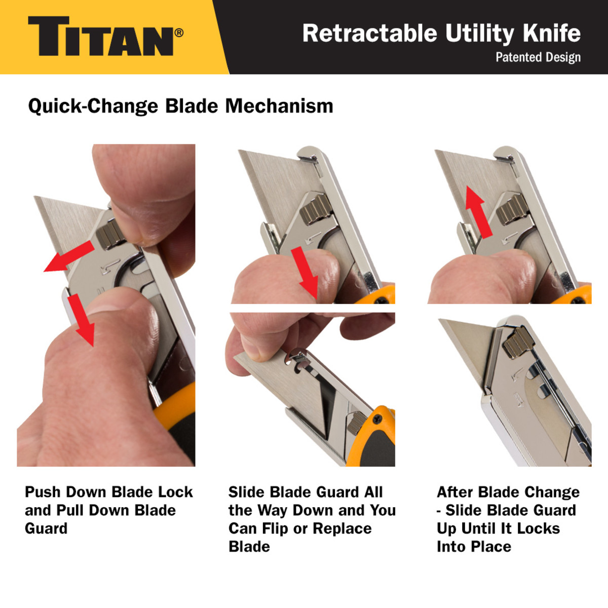 Utility Weapon Sliding Utility Knife | Titan Tools