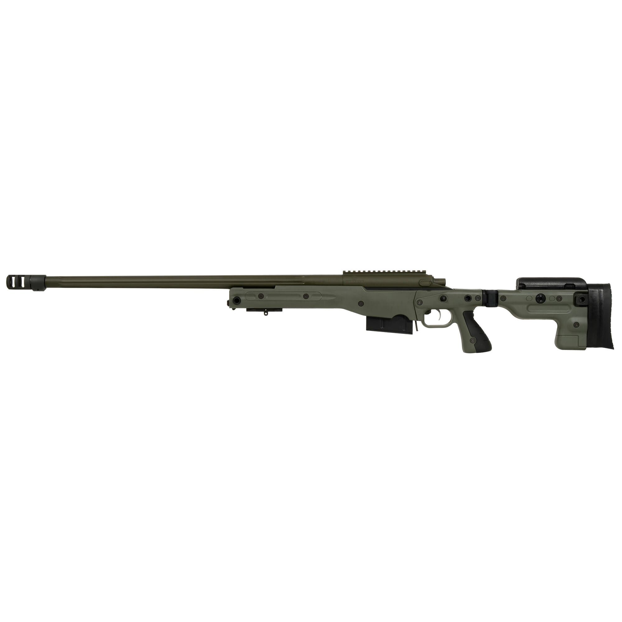 Surgeon Scalpel 300 Win-Green AI Folding Stock-Jewel Trigger-26in Fluted-Badger FTE Brake