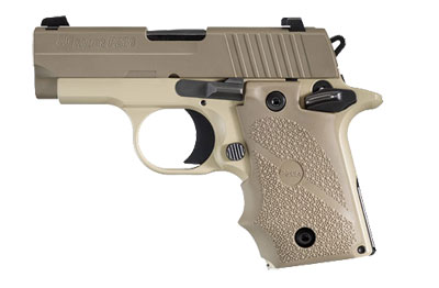 DESERT, Desert Tan Finish, SLITE Night Sights, Hogue Rubber Grips, AMBI SAFETY, X-Grip 7rd Mag 238-380-DES-AMBI
