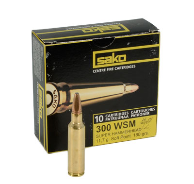 Sako 300 WSM 180gr Super Hammerhead Rifle Ammunition