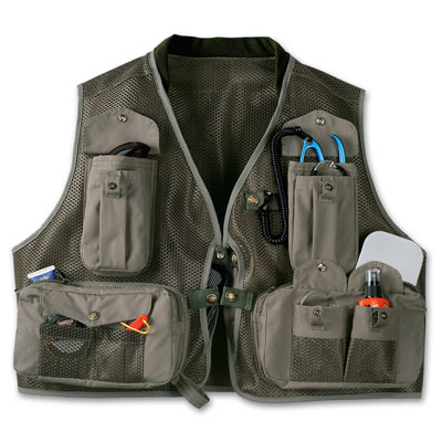 Filson SM Green Mesh Fly Fishing Vest 16005