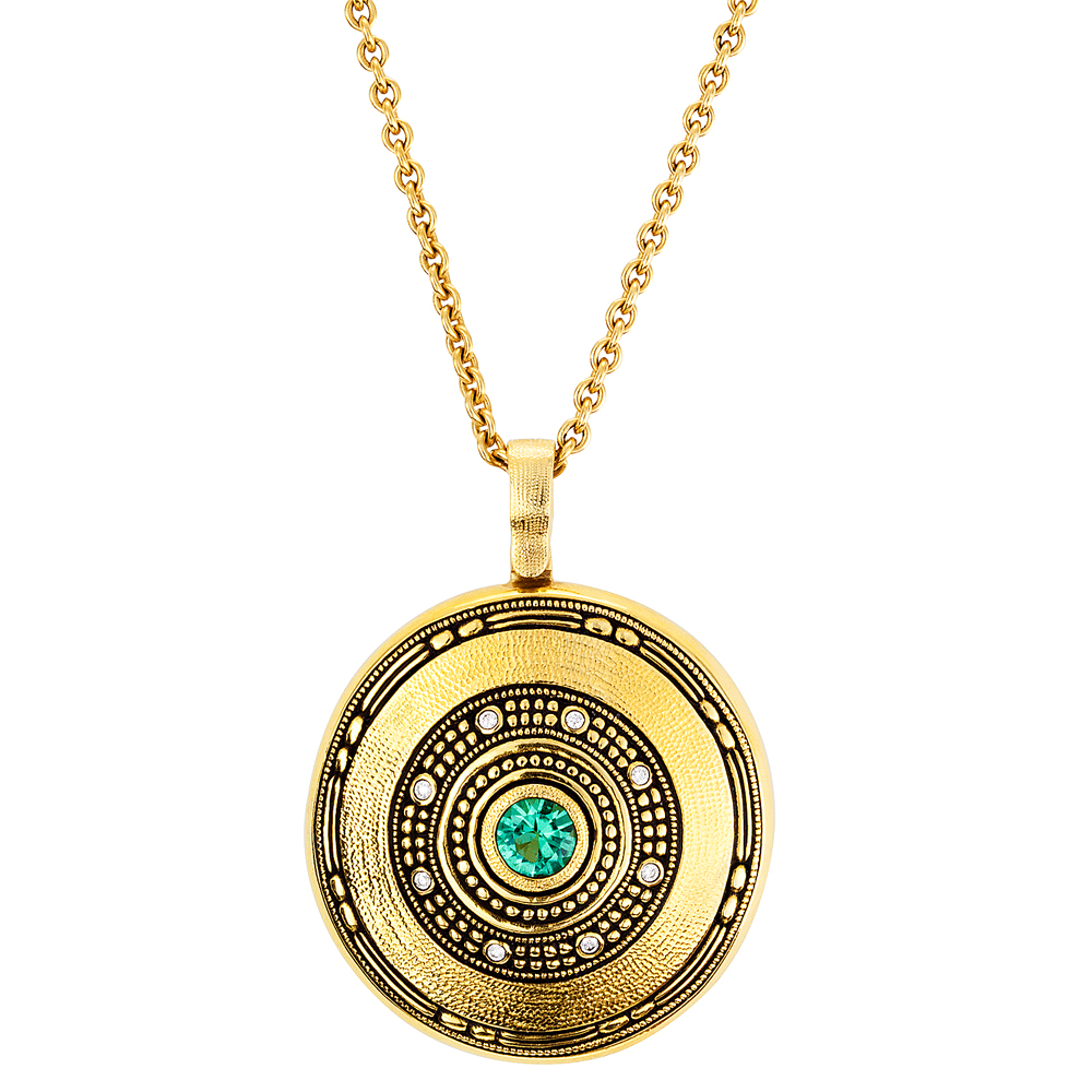 Alex Sepkus 18K and Diamond "Circle" Pendant