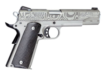 Christensen Arms Government Lite 5in-Classic 45ACP Titanium Frame-Damascus Slide-Carbon Grip