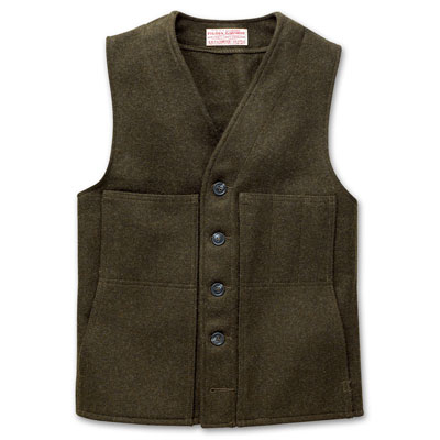 Filson 34 Green Mackinaw Wool Vest FIL-10055-FG