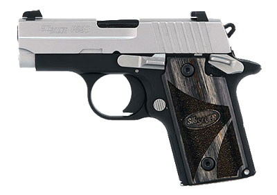 BLACKWOOD, Two-Tone, SLITE Night Sights, Blackwood Grips---same as Blackwood above, but with Ambi sa 238-380-BG-AMBI