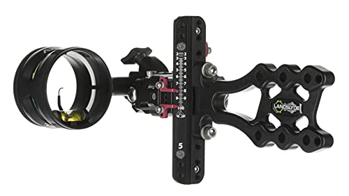 AXCEL Archery LANDSLYDE Slider Non-Dampened w/AVX-41 Scope Single-Pin .019 Red Fiber Black Bow Sight ALND-N119-4RB