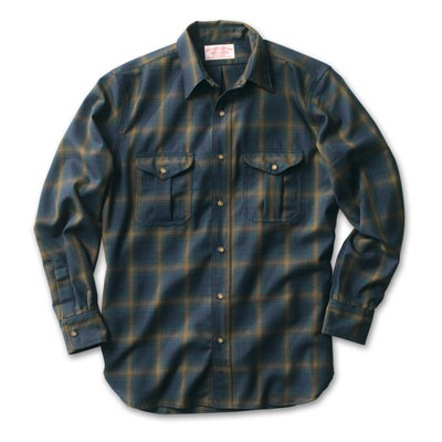Filson Mens XS Diablo Blue Wool Guide Shirt 10395-DU