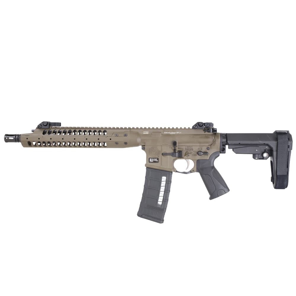 LWRC SIX8-A5 6.8 SPC 12.7" 1:7" 1/2x28 Bbl Patriot Brown Pistol w/SBA3 Brace SIX8A5PPBC12SBA3
