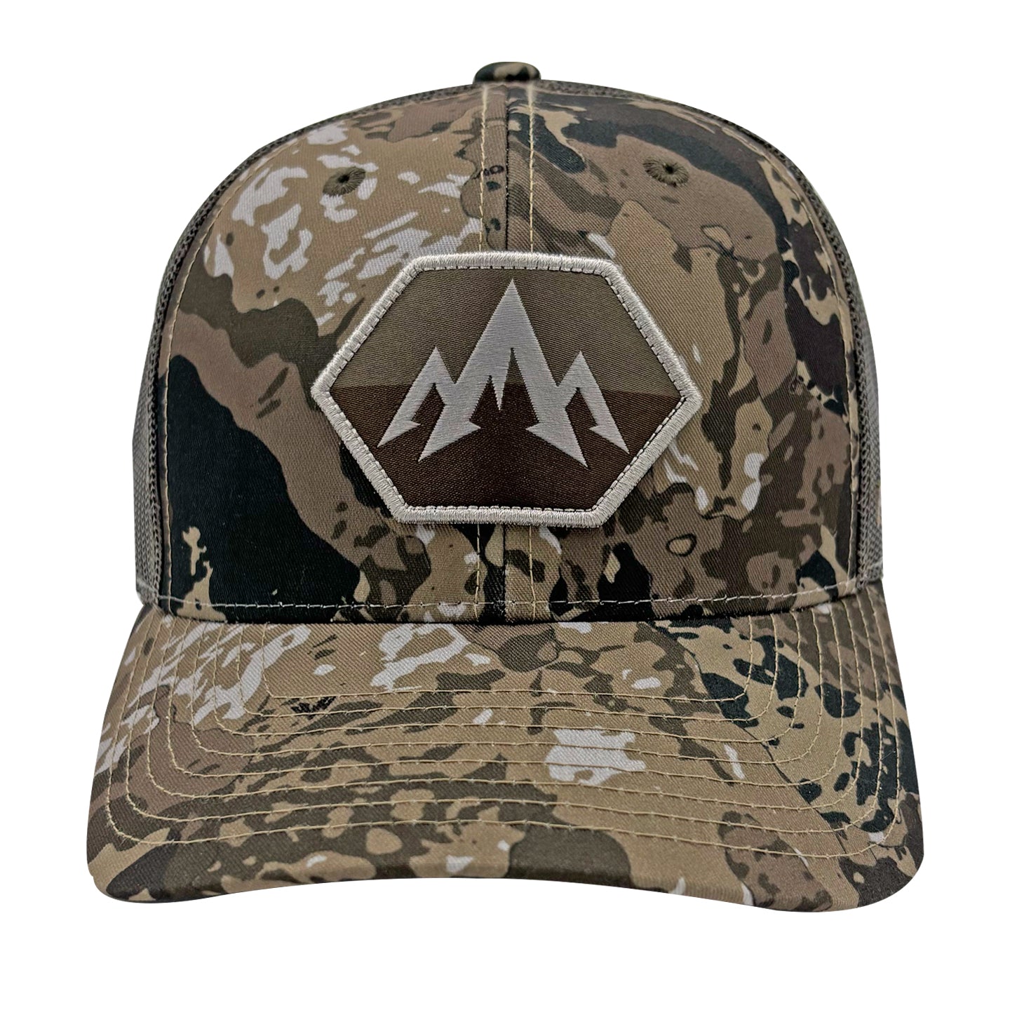 Pnuma Outdoors Hex Camo Trucker Cap, Caza OV Camo CP-HX-OV