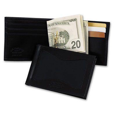 Filson Black Leather Money Clip Wallet 65205