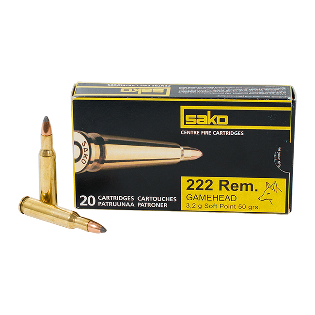 Sako 222 Rem 50 gr SPEEDHEAD Rifle Ammunition - 20 per box P609005G