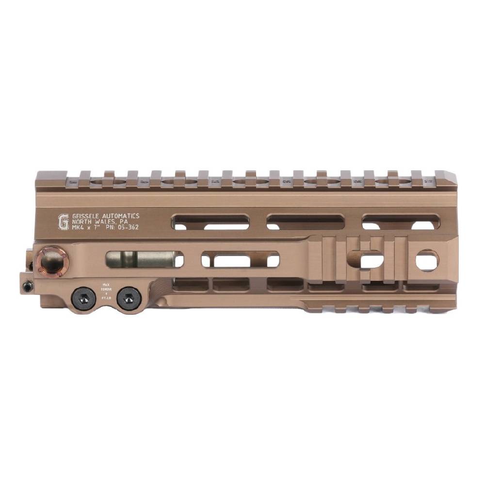 Geissele MK4 7&quot; Super Modular Desert Dirt (DDC) M-LOK Rail 05-362S