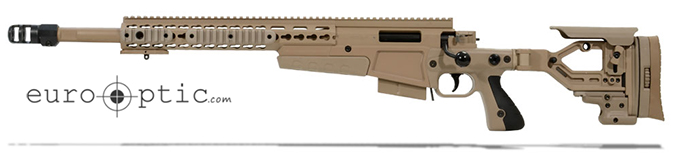 Accuracy International AX 308 Pale Brown chassis 20in bbl std brake small firing pin Left Hand A-XS308WNPB20SM-LH
