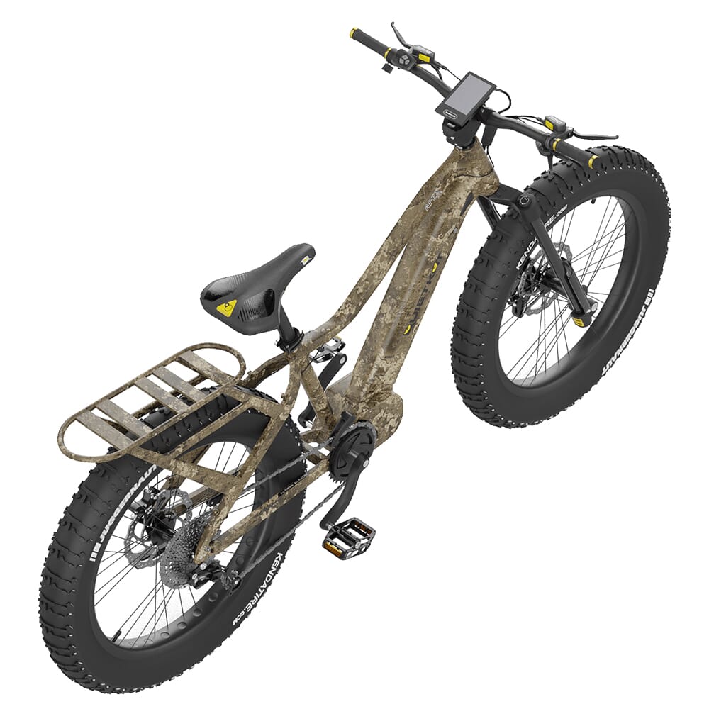 QuietKat Apex Pro VPO TrueTimber Medium eBike w/FKA-96593 48v 17.25Ah Battery, FKA-22927 Charger Adapter, APP-FW-26 Front Wheel APP-VPO-TTC-17