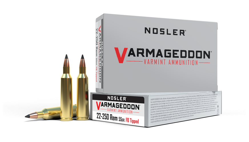 Nosler Varmageddon VGA - 22-250 Rem 55g VG FBT (20ct) Ammunition 65155