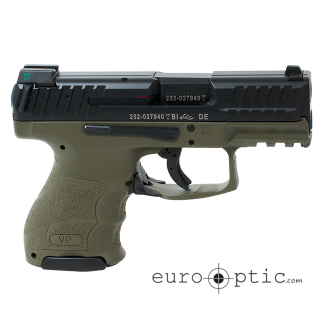 HK VP9SK Subcompact 9mm OD Green (3) 10rd Magazines & Night Sights 81000098