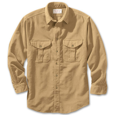 Filson Mens XS Khaki Moleskin Shirt 10394-KH