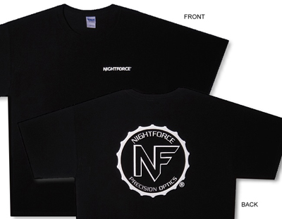 Nightforce Black Tee Shirt Medium