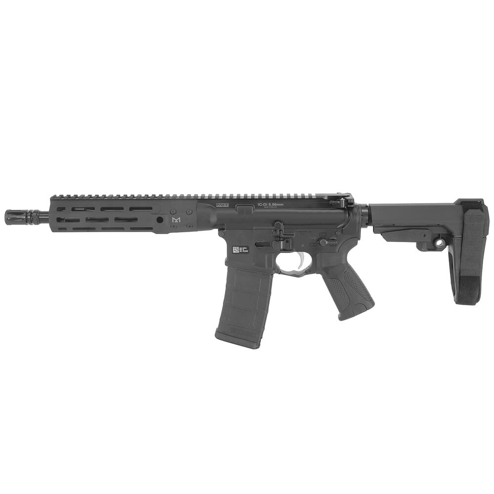 LWRC ICDI M-LOK Direct Impingement 5.56 10.5" Blk Pistol w/SBA3 Brace ICDIP5B10SBA3ML