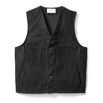 Filson Moleskin Vest Black 44 10059