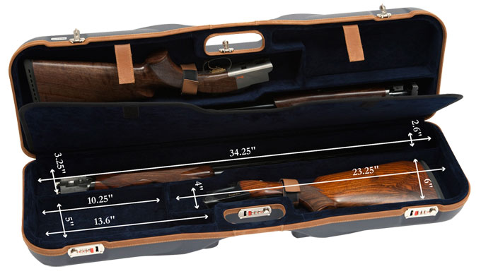 Negrini Deep Two Gun 34-5/8&quot; Case Blue/Blue/Tan Trim 1646LX-2F/4758